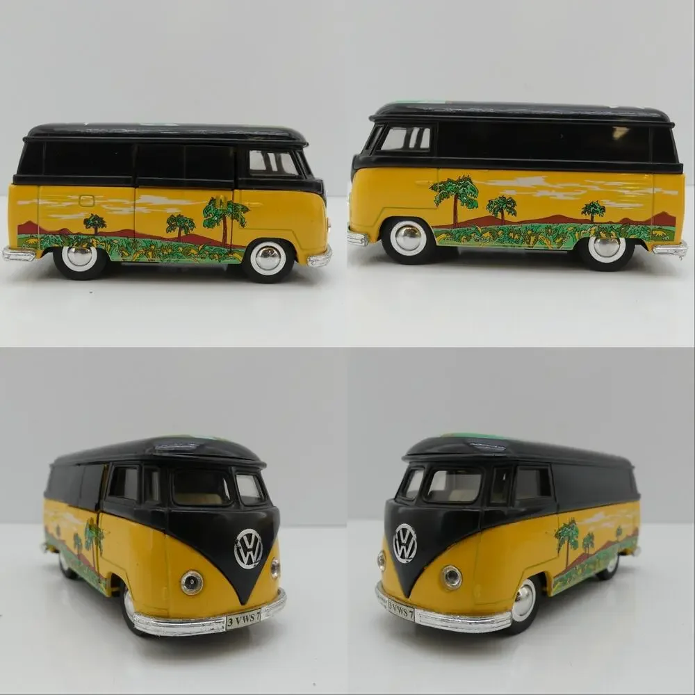 Lot of 4 Vintage VW Volkswagen Beetle Bus Toy Cars Diecast Plastic Collectibles